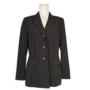 Vintage 90s/Y2K Black White Pinstripe Blazer Sz 8